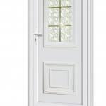 porte d'entrée PVC vitrée colorée - Cote Maison Isolation