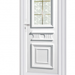 porte d'entrée PVC vitrée traditionnelle - Cote Maison Isolation